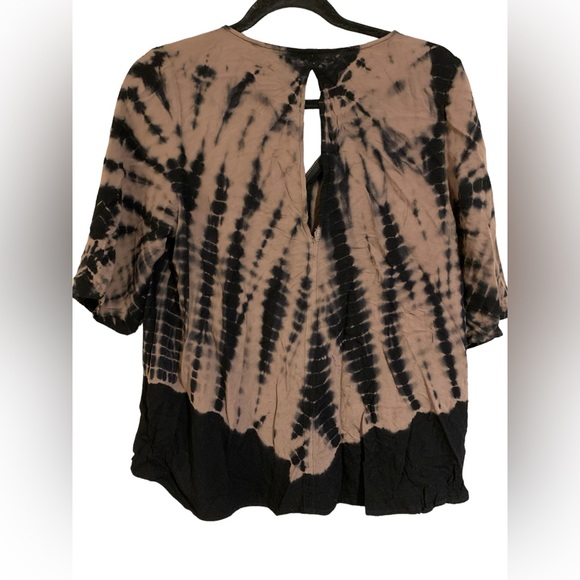 Harley Davidson tie dye zipper shirt blouse top keyhole back womens XL - Picture 2 of 9